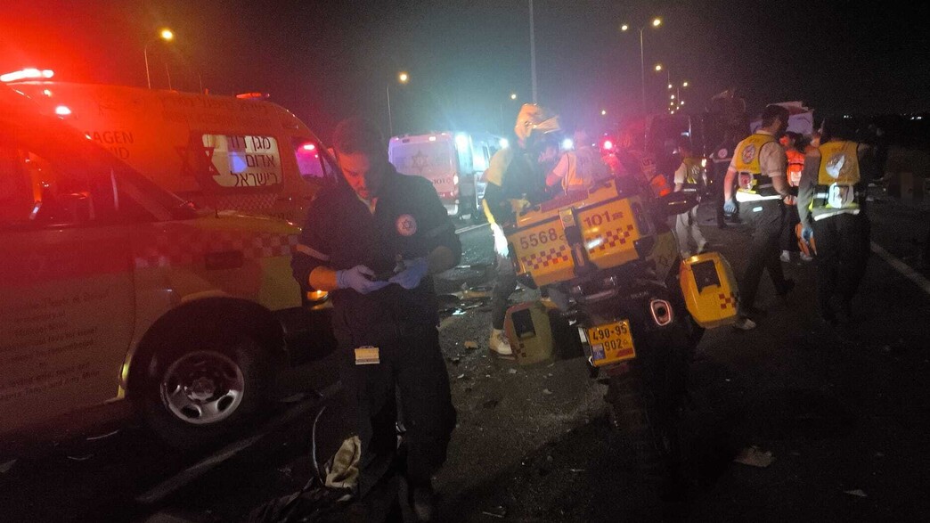 זירת התאונה במחלף שורק זירת התאונה במחלף שורק