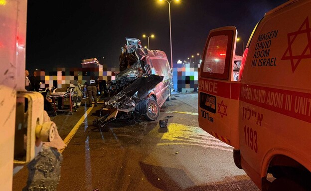 זירת התאונה במחלף שורק זירת התאונה במחלף שורק