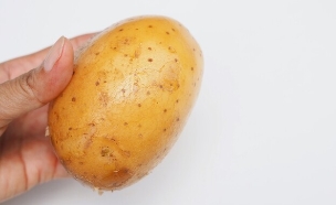 מחזיקה תפוח אדמה (צילום: shutterstock_Lookjeabka)