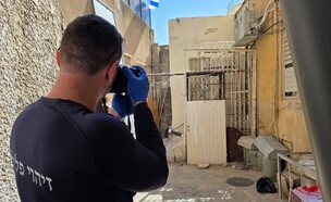 הזירה בחיפה (צילום: דוברות המשטרה)