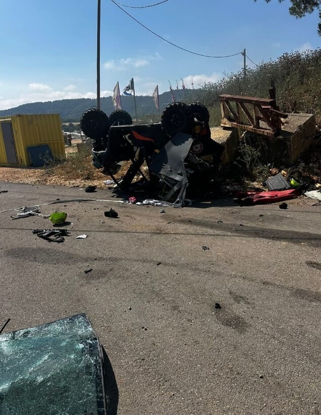 זירת הפגיעה בחברי כיתת הכוננות על ידי רחפן נפץ