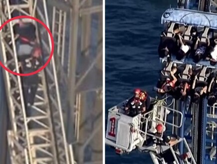 אימה בפארק השעשועים: התלמידים נתקעו על רכבת הרים בגובה 30 מטרים