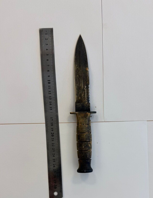 הסכין שאיתה על פי החשד בוצע רצח דיסטאו הסכין שאיתה על פי החשד בוצע רצח דיסטאו