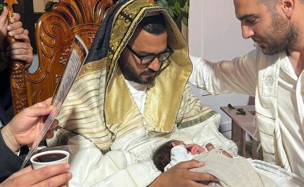איתי לוי סנדק בברית (צילום: יחסי ציבור)
