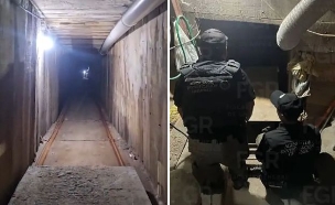 המנהרה במקסיקו (צילום: משרד התובע הכללי המקסיקני)