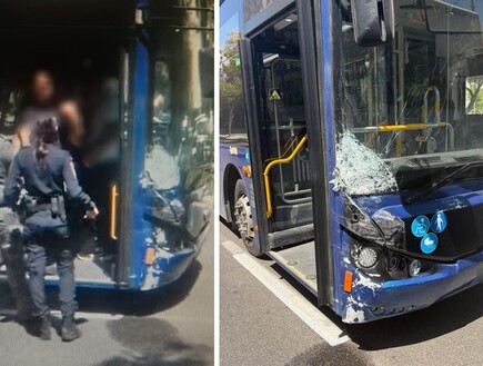 מסע הרס בתל אביב: גנב אוטובוס ציבורי, נהג ללא רישיון - וריסק רכבים