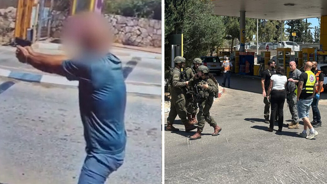 תיעוד: תחילת מסע הירי של המחבל במרכז המסחרי ליד כוכב יאיר