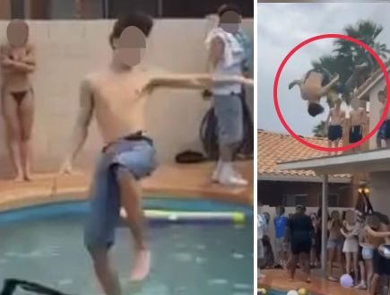 קפץ מהגג לבריכה במסיבת תיכוניסטים – ותלש לעצמו את האוזן