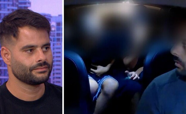 יעקב בנימין נהג המונית והנערים (צילום: מתוך "חדשות הבוקר", קשת 12)