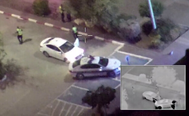 פעילות אכיפה מסוק אשר  (צילום: דוברות המשטרה)