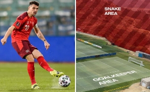 שחקני נבחרת שווייץ (צילום: Getty Images: NIKOLAY DOYCHINOV | Instagram: swissnatimen)