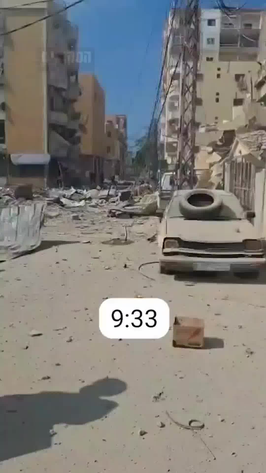 הרס רב אחרי אחת מהתקיפת על יעד טרור של חיזבאללה בצור בדרום לבנון
