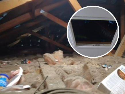 חשבה שבעל חיים התגנב לה לעליית הגג – וגילתה שגבר זר חי מעליה במשך חודשים