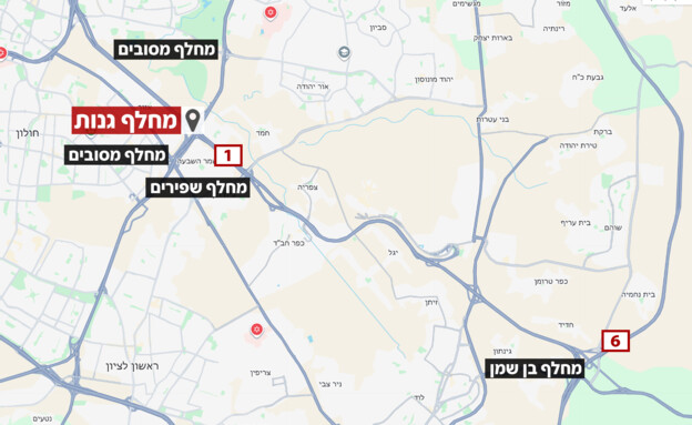 מפת החסימות בעקבות מחאות החרדים מפת החסימות בעקבות מחאות החרדים