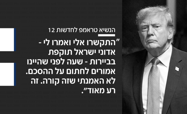 הציטוטים משיחת טראמפ עם חדשות 12 הציטוטים משיחת טראמפ עם חדשות 12