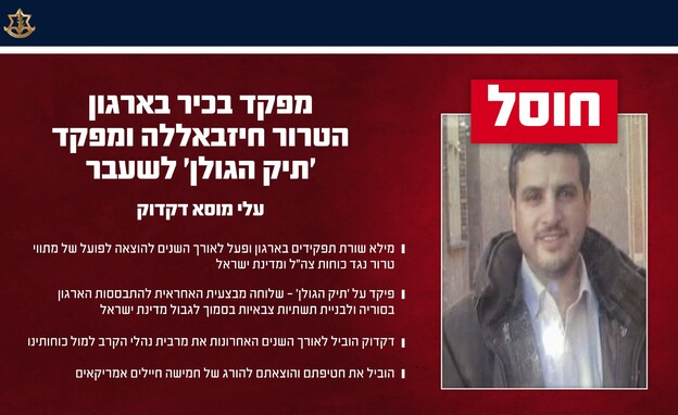 תעודת הזהות של המחבל שחוסל עלי מוסא דקדוק 