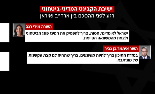 הציטוטים מישיבת הקבינט הציטוטים מישיבת הקבינט