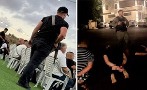 חמושים בחתונה ושפרעם, ומעצרם (צילום: דוברות המשטרה)