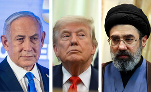 מוג'תבא ח'אמנאי, דונלד טראמפ, בנימין נתניהו (צילום: Reuters, AP, פלאש 90)