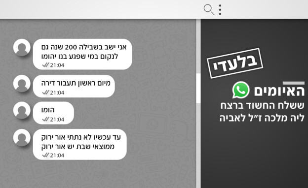 האיומים ששלח החשוד לאביה של ליה ז"ל האיומים ששלח החשוד לאביה של ליה ז"ל