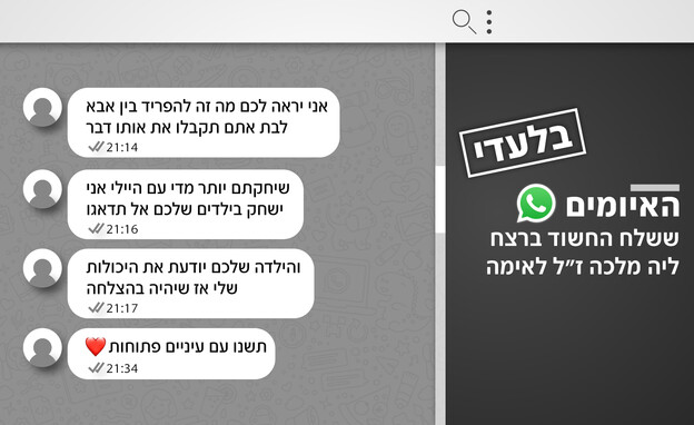 האיומים ששלח החשוד לאביה של ליה ז"ל האיומים ששלח החשוד לאביה של ליה ז"ל