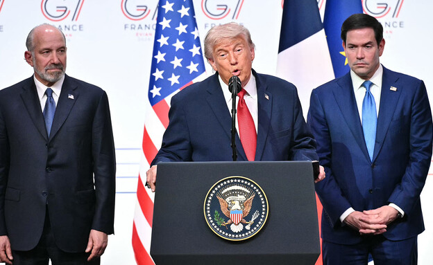 נשיא ארה"ב דונלד טראמפ בועידת הG7 (צילום: Mandel NGAN / AFP, getty images)