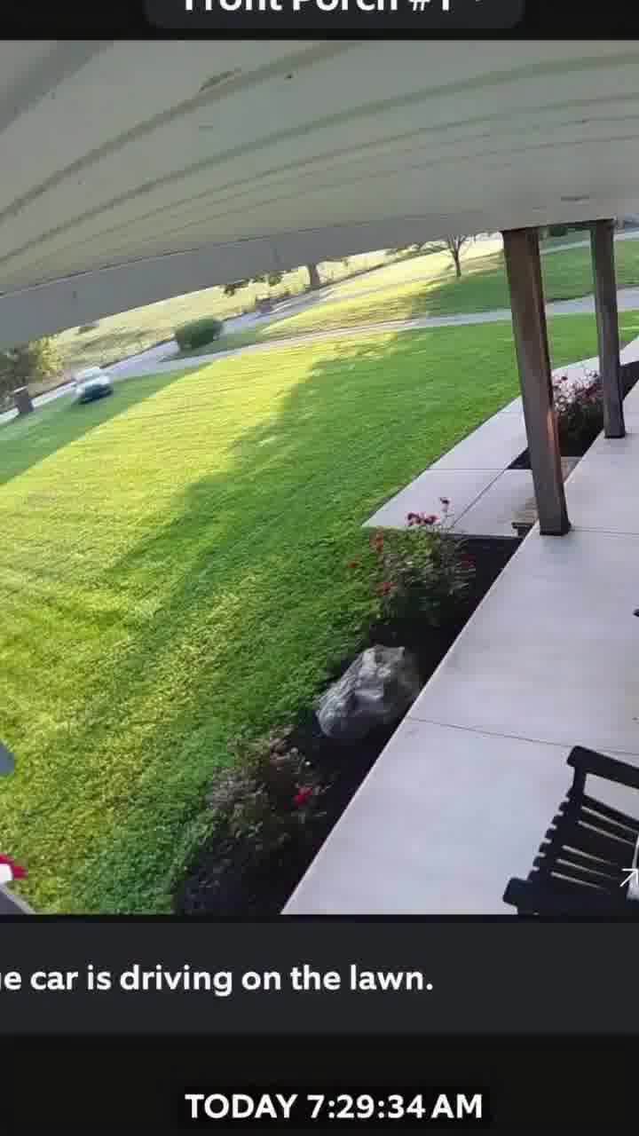 ישר לכלא: נהג של אמזון החליט לקצר את ההליכה שלו - ונסע ללקוח על הדשא