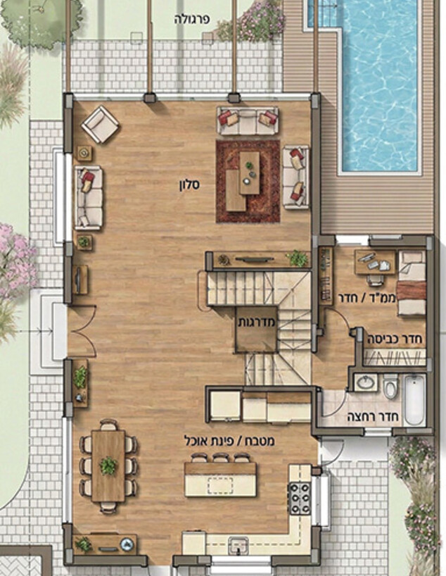 תכנון ועיצוב פנים רונית רחבי מאדר בשיתוף עדי חליפה