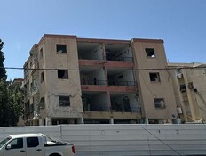 המבנה שנפגע ברחוב הגליל בחיפה