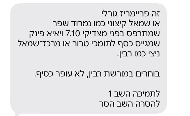 מסרון שנשלח למתפקדי "הדמוקרטים" מסרון שנשלח למתפקדי "הדמוקרטים"