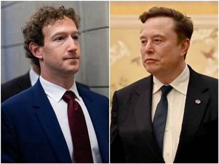 כמו שעלה, ככה נפל. צוקרברג ומאסק (GETTY) כמו שעלה, ככה נפל. צוקרברג ומאסק (GETTY)