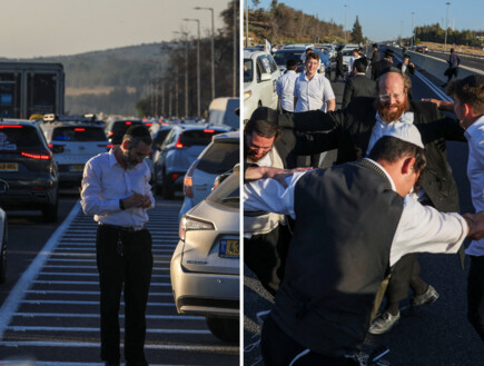 עשרות נערים מול מפגינים חרדים: תיעוד משכונת מגורים בערד