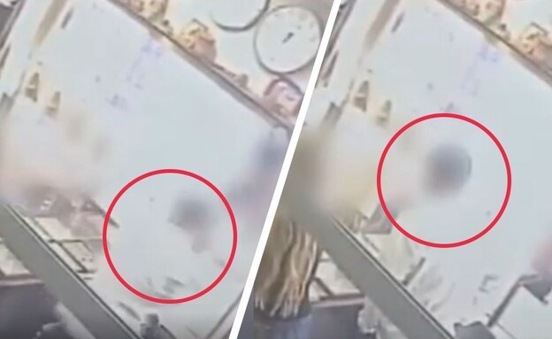 תיעוד שוד התכשיטים (צילום: דוברות המשטרה)