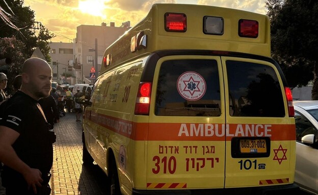 אירוע ירי ביפו (צילום: דוברות מד"א)