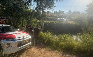 זירת החיפוש בנהר הירדן (צילום: כב"ה צפון)