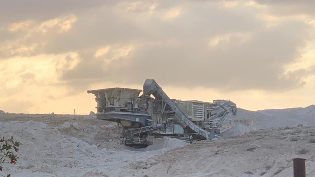 ענני אבק עקב עבודות הבנייה במצפה רמון