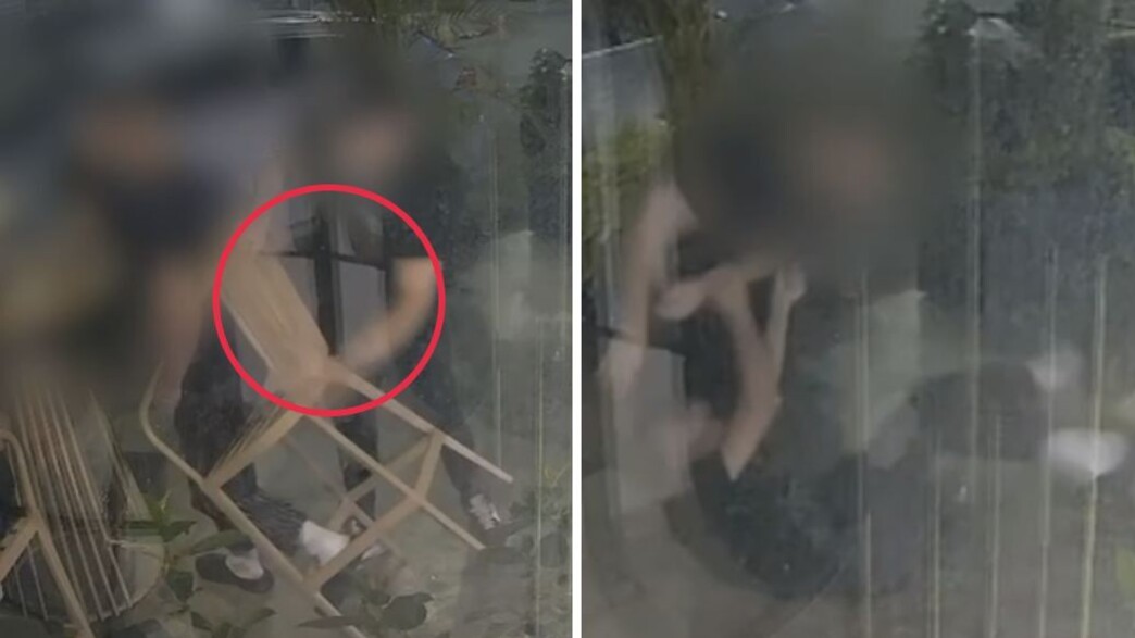 תיעוד הקטטה במסעדה