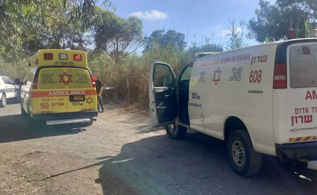 הזירה בחוף הכרמל (צילום: תיעוד מבצעי מד"א)