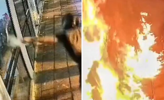 הצתת העסק ברמת גן (צילום: רשתות חברתיות לפי סעיף 27 א')