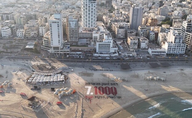 מיצג החול בחופי תל אביב לציון 1,000 ימים לטבח מיצג החול בחופי תל אביב לציון 1,000 ימים לטבח