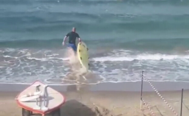חילוצים של מתרחצים בחופי חיפה (צילום: דוברות עיריית חיפה )