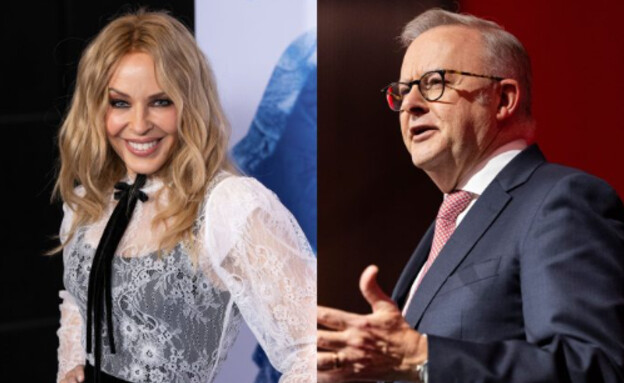 אנתוני אלבאנז, קיילי מינוג (צילום: Jeff Spicer and Asanka Ratnayake/Getty Images)