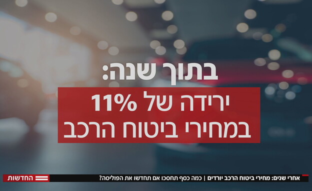 ירידה במחירי ביטוח הרכב ירידה במחירי ביטוח הרכב