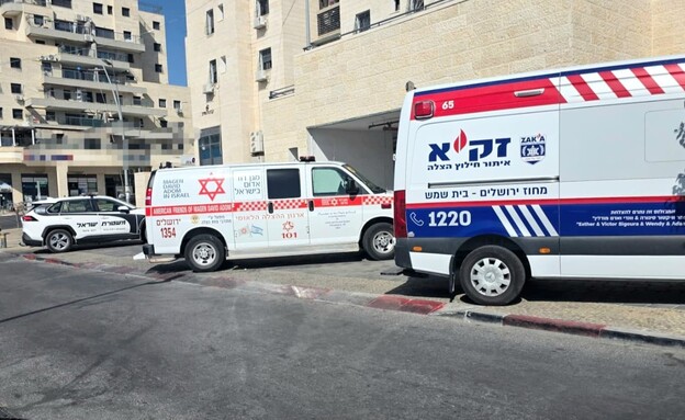 זירת האירוע בבית שמש (צילום: דוברות זק"א)