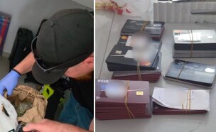 פשיטה על בית של חשוד באריאל (צילום: דוברות המשטרה)