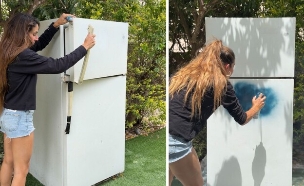השיפוצניקית: מייקאובר למקרר (צילום: השיפוצניקית)
