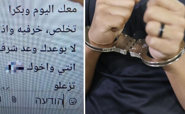 סחיטה באיומים (צילום: דוברות המשטרה)