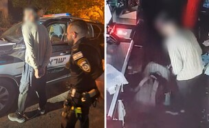 תיעוד הפריצה ומעצר החשוד (צילום: דוברות המשטרה)