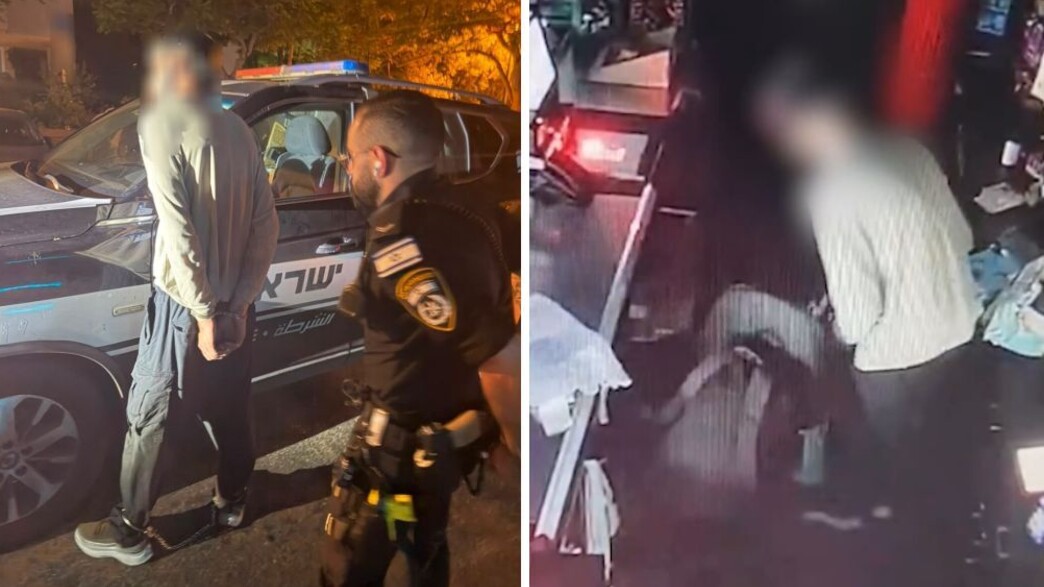 תיעוד הפריצה ומעצר החשוד תיעוד הפריצה ומעצר החשוד