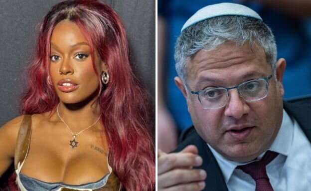 אזיליה בנקס ובן גביר (צילום: יונתן סנדל, פלאש 90)